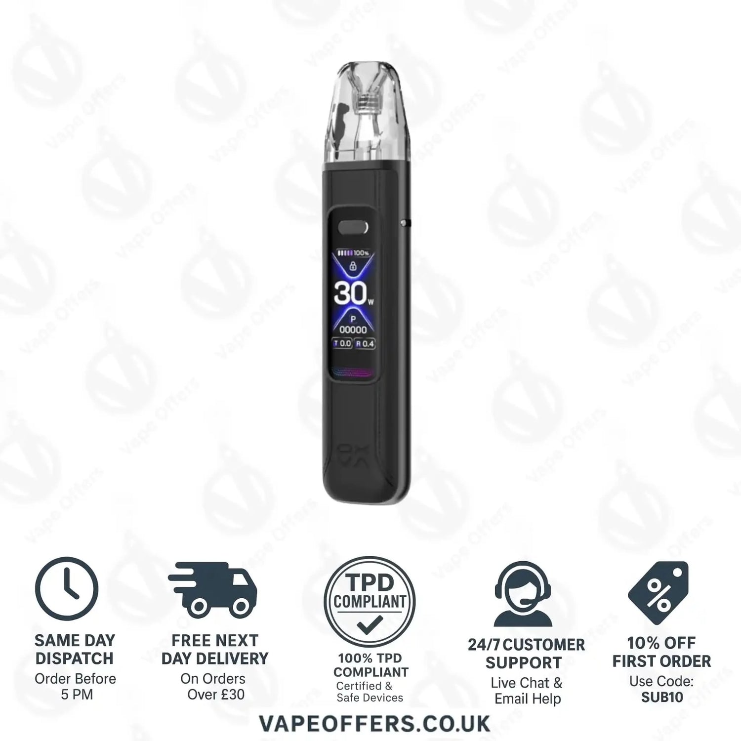 OXVA Xlim Pro 3 Pod Vape Kit Black Leather 