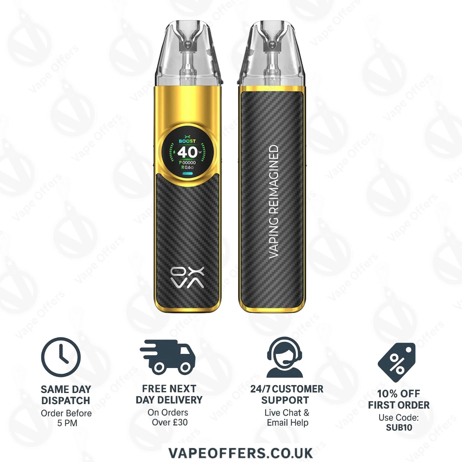 Oxva NeXlim Pod Vape Kit - Black Gold  