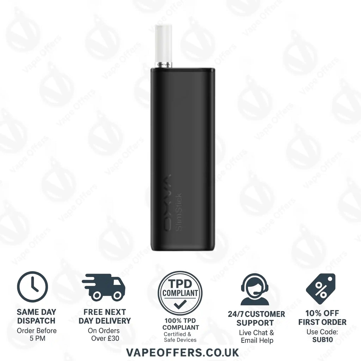 Oxva SlimStick Prefilled Pod Cartridge Kit Black with Kiwi Passion Fruit