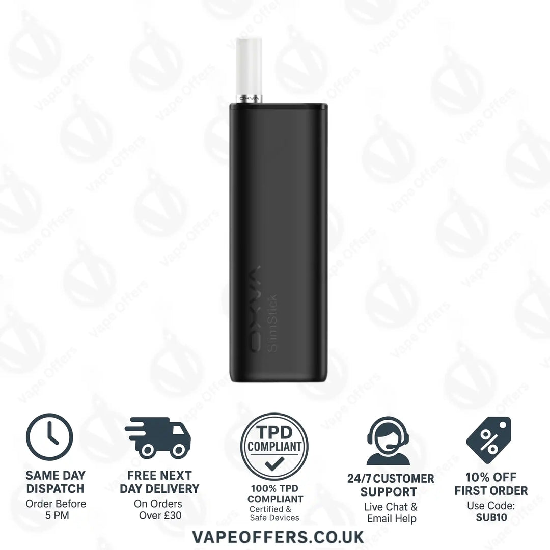 Oxva SlimStick Prefilled Pod Cartridge Kit Black with Kiwi Passion Fruit