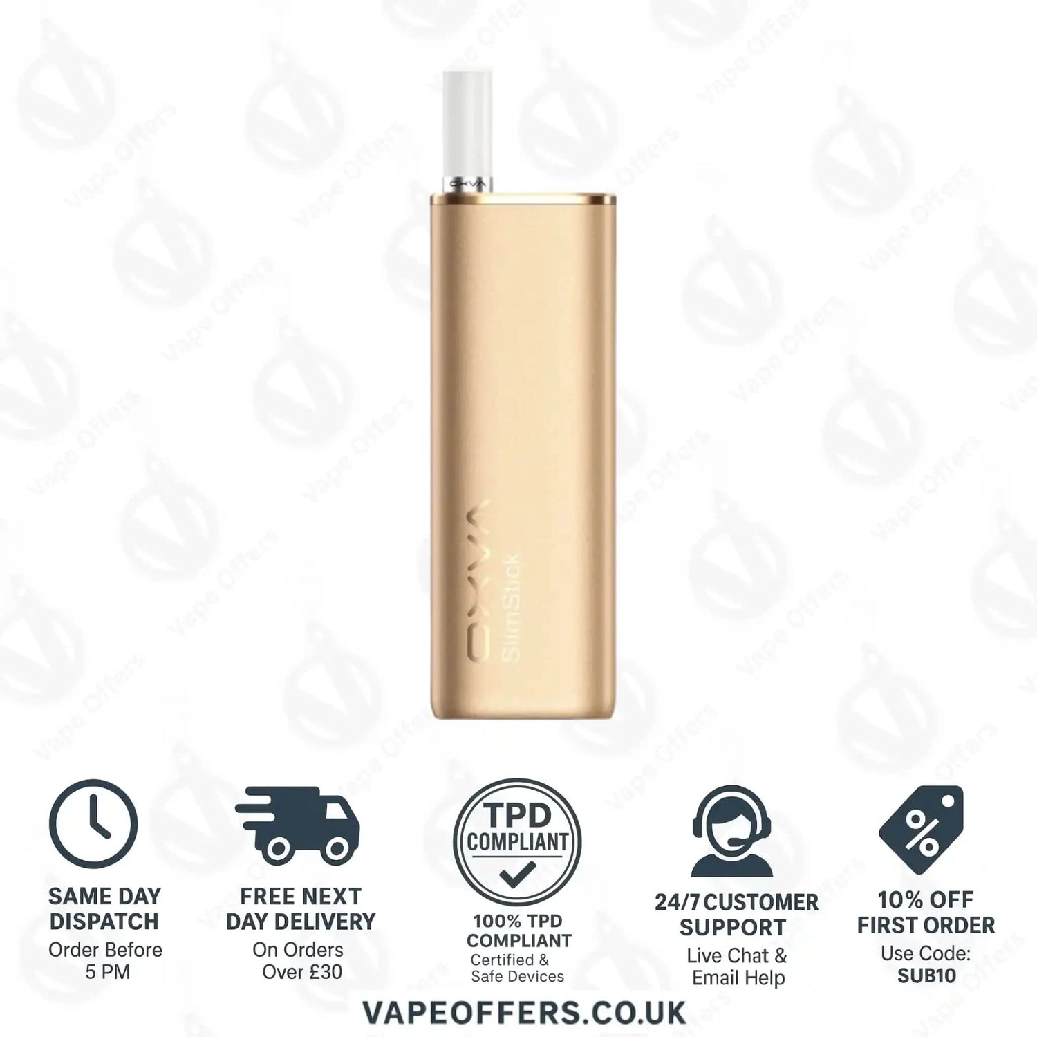 Oxva SlimStick Prefilled Pod Cartridge Kit Gold with Lychee Ice 