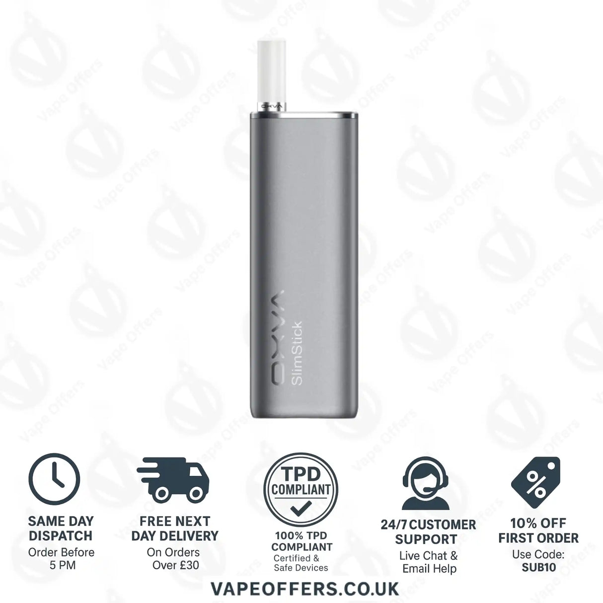 Oxva SlimStick Prefilled Pod Cartridge Kit Gray with Mint