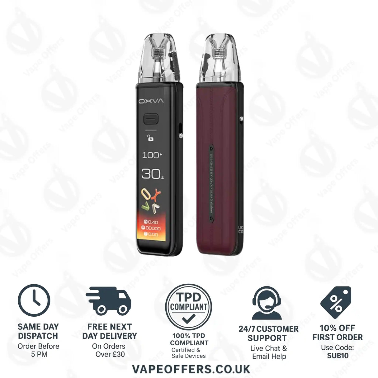 Oxva Xlim 3 Ultra Pod Kit Bordeaux Red