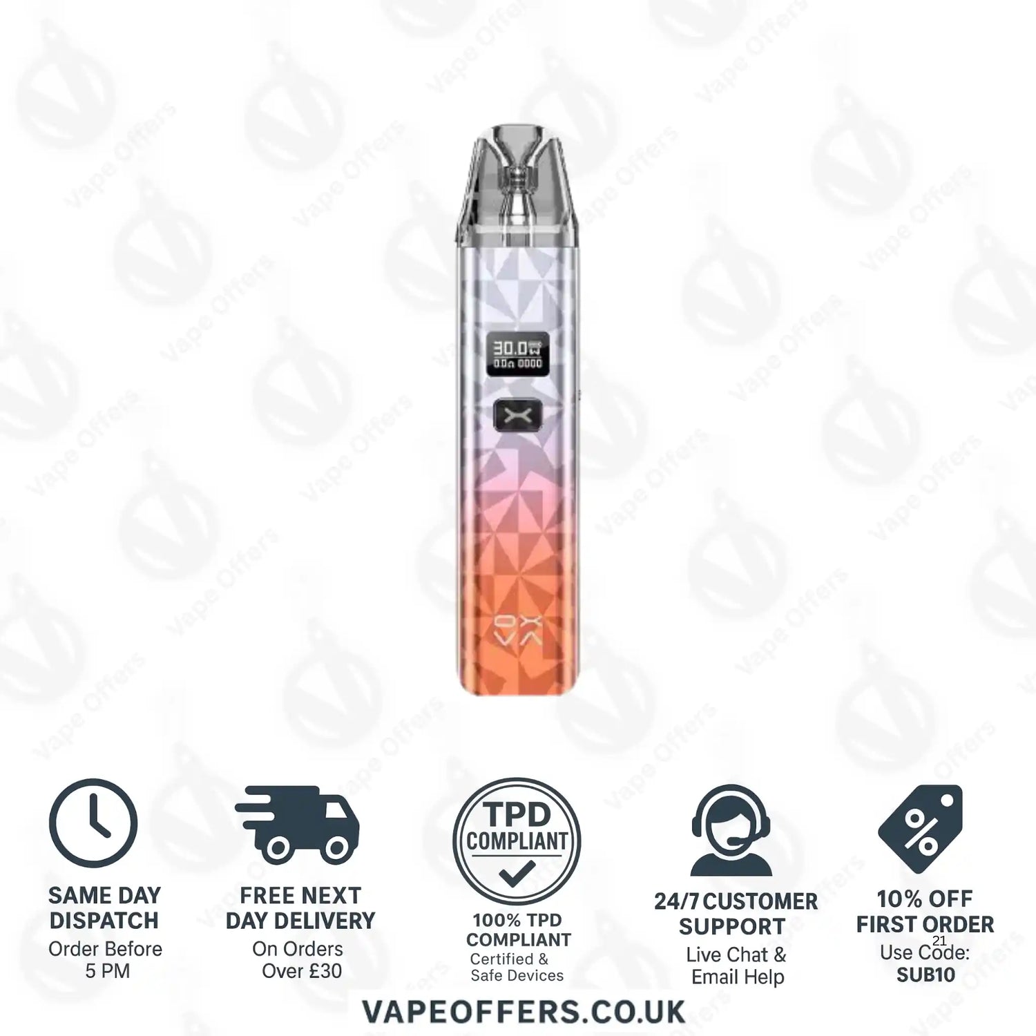 Oxva Xlim Classic Edition Pod Kit Orange Silver 