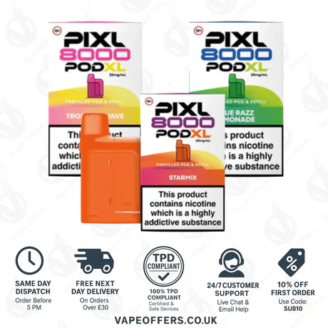 PIXL 8000 Prefilled Vape Pod 