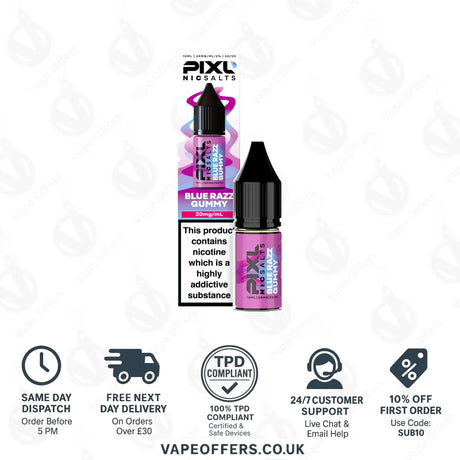 PIXL Blue Razz Gummy Nic Salts