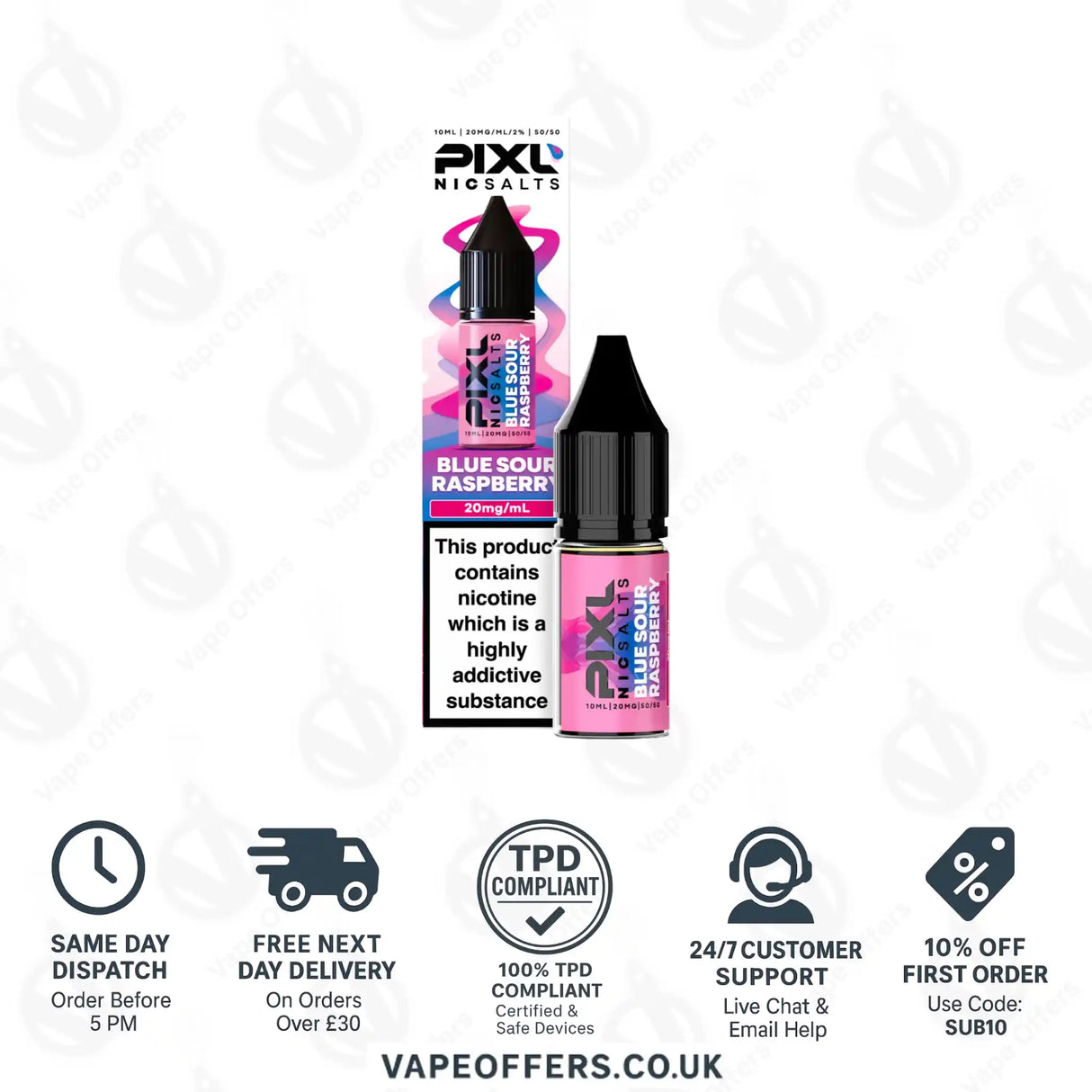 PIXL Blue Sour Raspberry Nic Salts