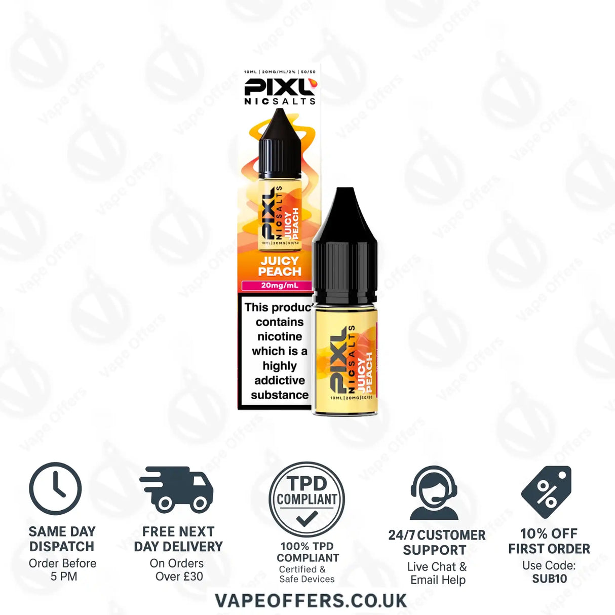 PIXL Juicy Peach Nic Salts
