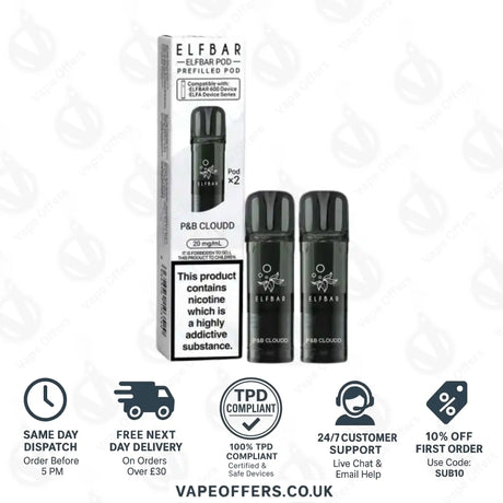P & B Cloudd Elf Bar 600 Prefilled Pod