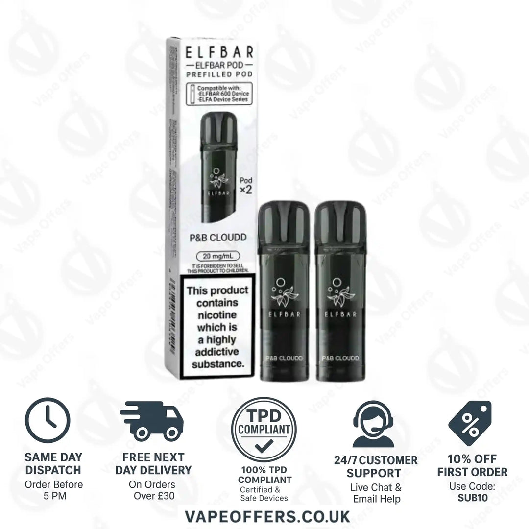P & B Cloudd Elf Bar 600 Prefilled Pod