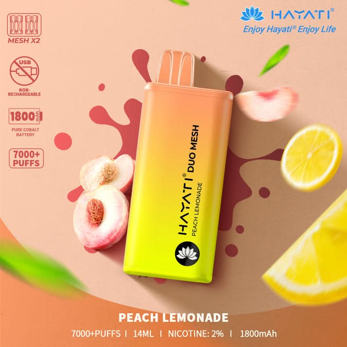 Crystal Pro Max By Hayati 7000 Duo Mesh - Peach Lemonade