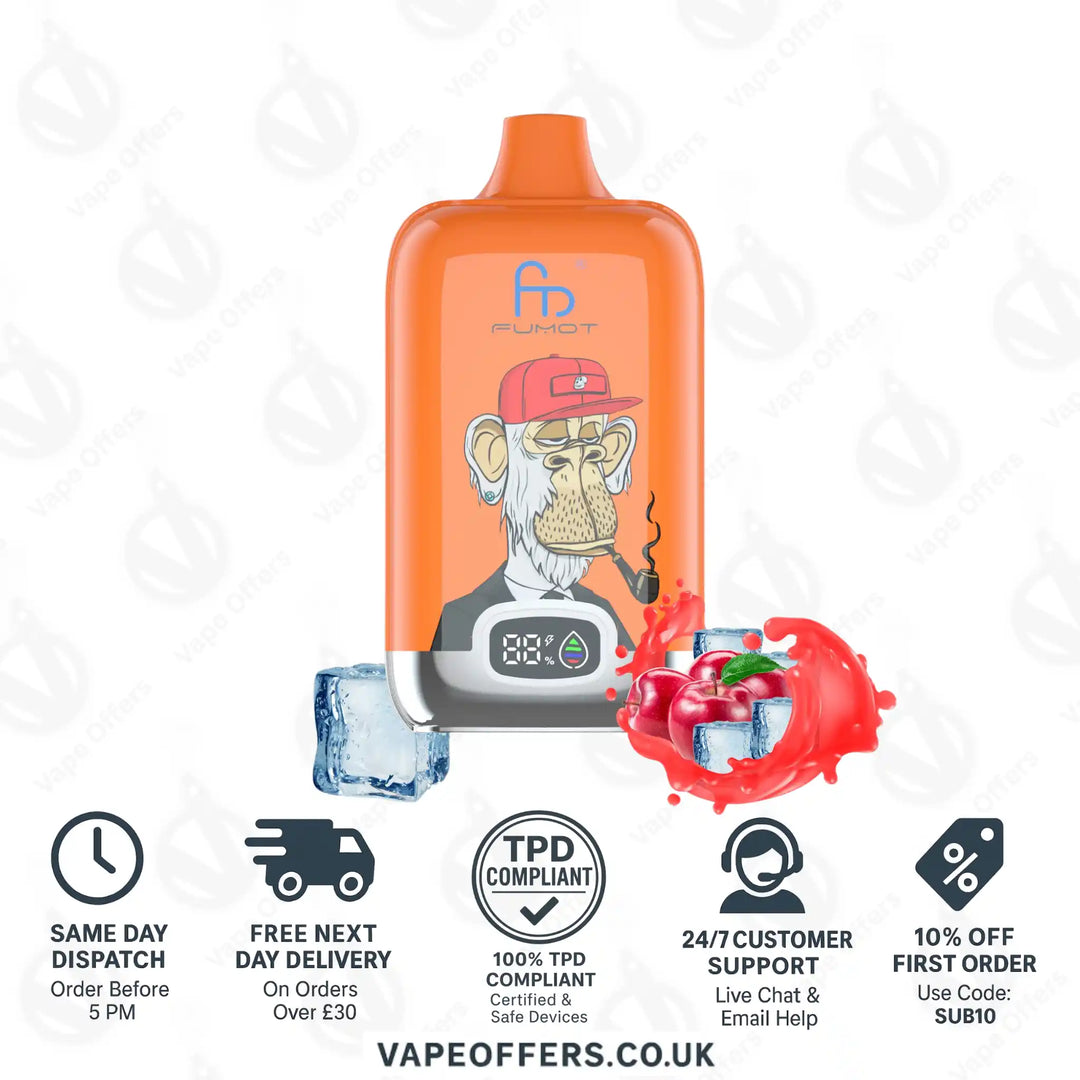 Peach Mango Fumot Digital Box 12000 Puffs Vape