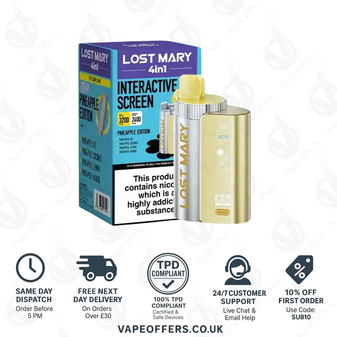 Pineapple Edition Lost Mary 4 in 1 Prefilled Pod Kit