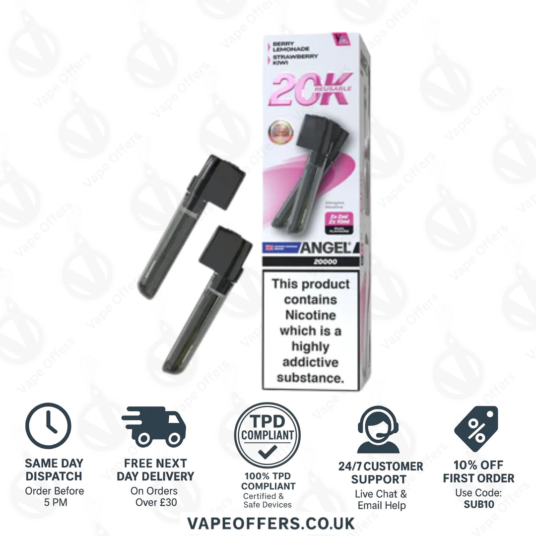 Pink Edition Vapes Bars Angel 20k Prefilled Dual Pod