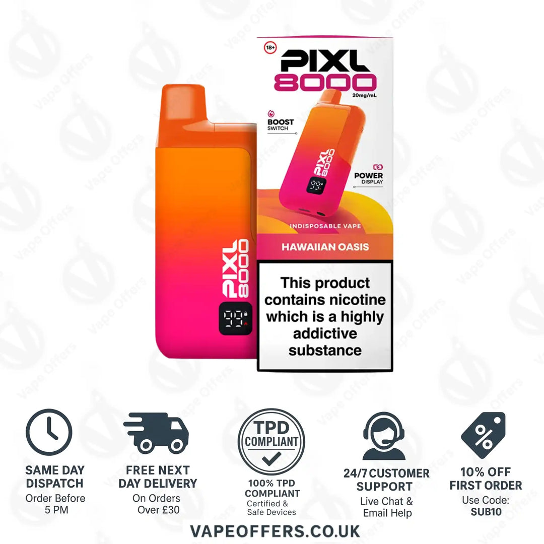 Pixl 8000 Puffs Vape Kit Hawaiian Oasis  