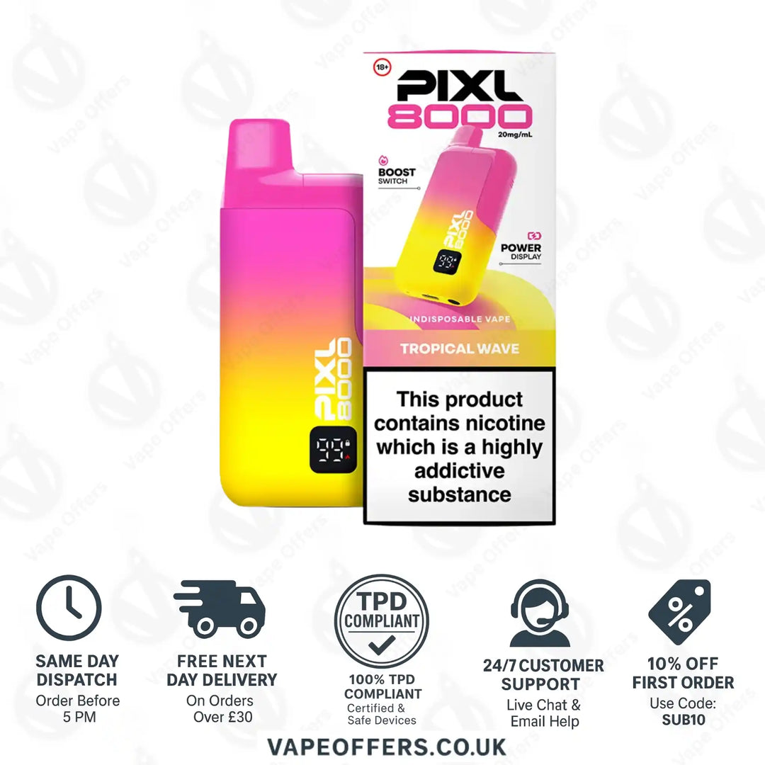Pixl 8000 Puffs Vape Kit Tropical Wave  