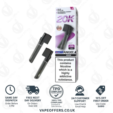 Purple Edition Vapes Bars Angel 20k Prefilled Dual Pod