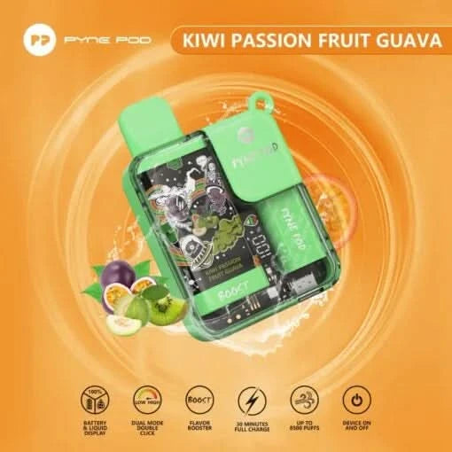 Pyne Pod 8500 Disposable Vape Kiwi Passion Fruit Guava 