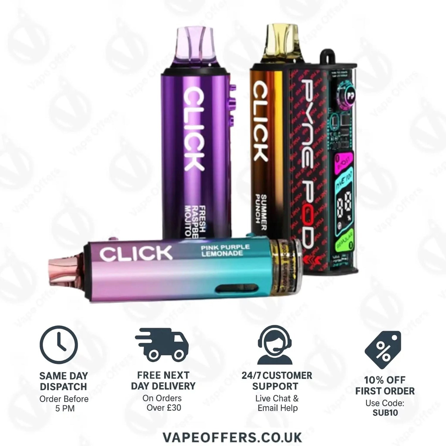 Pyne Pod Click 50K Puffs Prefilled Pod Kit – Drinks Edition 