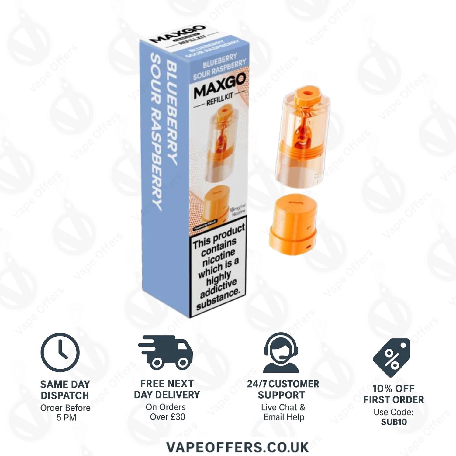 RELX Maxgo Combo Pods - Blueberry sour raspberry  