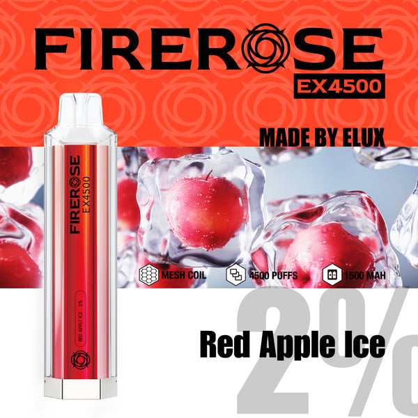 Elux Firerose EX4500 Disposable Vape - Red Apple Ice