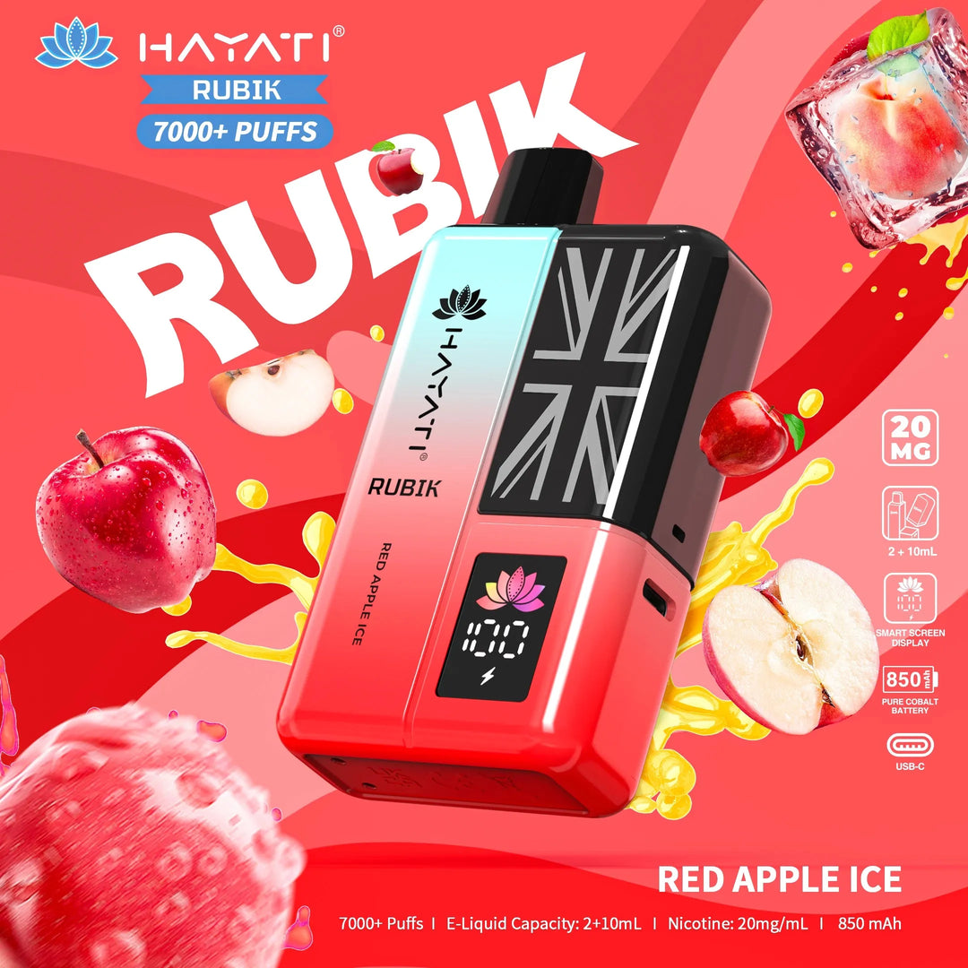 Hayati Rubik 7000 Puffs - Red Apple Ice 