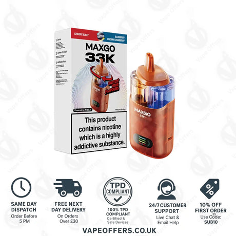 Relax Maxgo Combo 33K Prefilled Pod Kit Cherry Blast and Blueberry Cherry Cranberry