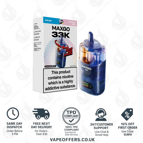 Relax Maxgo Combo 33K Prefilled Pod Kit Cool Mint and Watermelon Breeze
