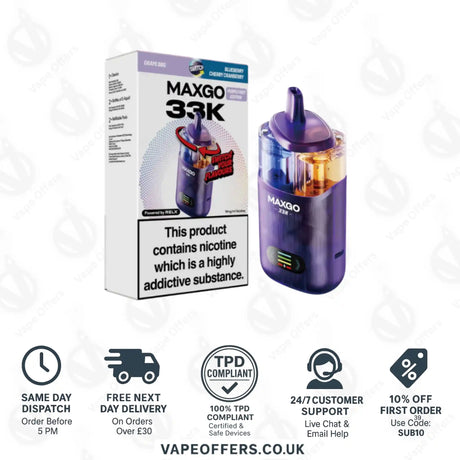 Relax Maxgo Combo 33K Prefilled Pod Kit Grape Bubblegum and Blueberry Cherry Cranberry