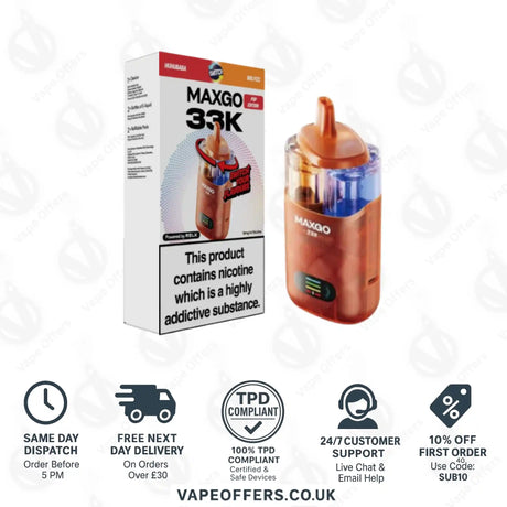 Relax Maxgo Combo 33K Prefilled Pod Kit Hubba Bubba and Bru Fizz
