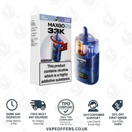 Relax Maxgo Combo 33K Prefilled Pod Kit Sweet Blueberry and Blueberry Raspberry