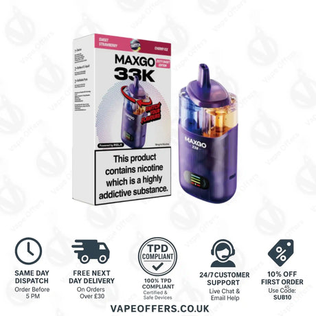 Relax Maxgo Combo 33K Prefilled Pod Kit Sweet Strawberry and Cherry Ice