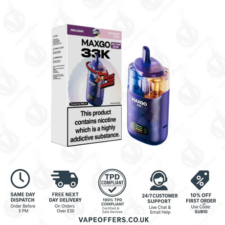 Relax Maxgo Combo 33K Prefilled Pod Kit Triple Grape and Watermelon Breeze