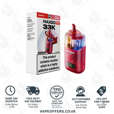 Relax Maxgo Combo 33K Prefilled Pod Kit Watermelon and Strawberry Watermelon