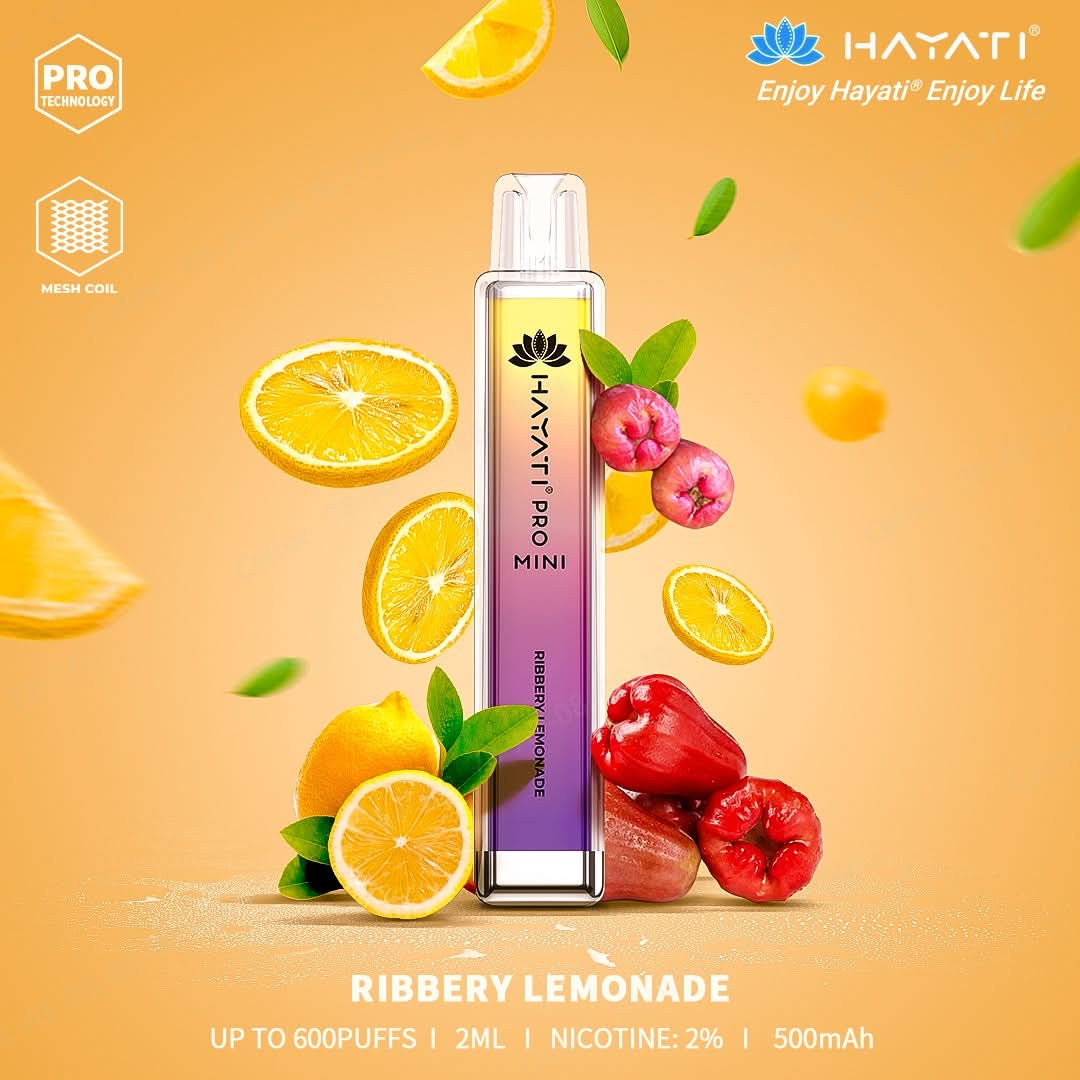 Riberry Lemonade Hayati Pro Mini 600 Puffs