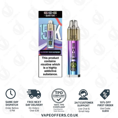 SKE Bar 15K Blueberry Sour Raspberry Prefilled Pod Kit
