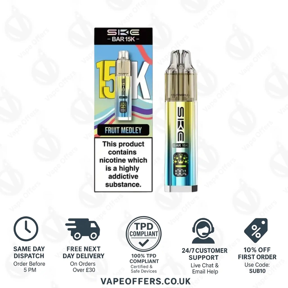 SKE Bar 15K Fruit Medley Prefilled Pod Kit