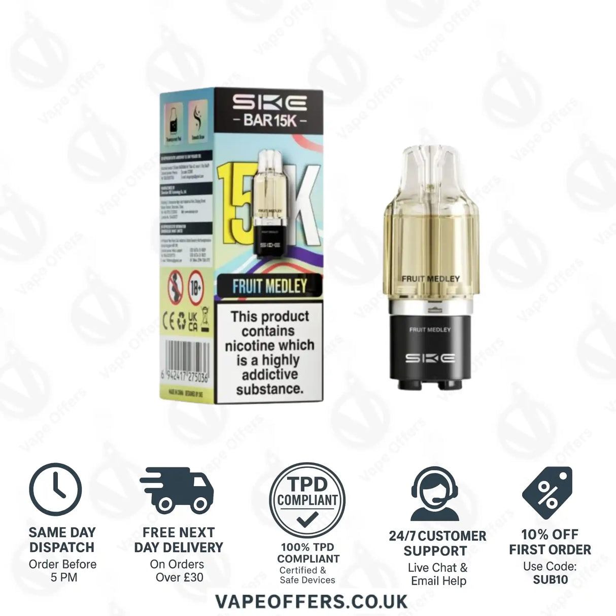 SKE Bar 15K Fruit Medley Refill Pods