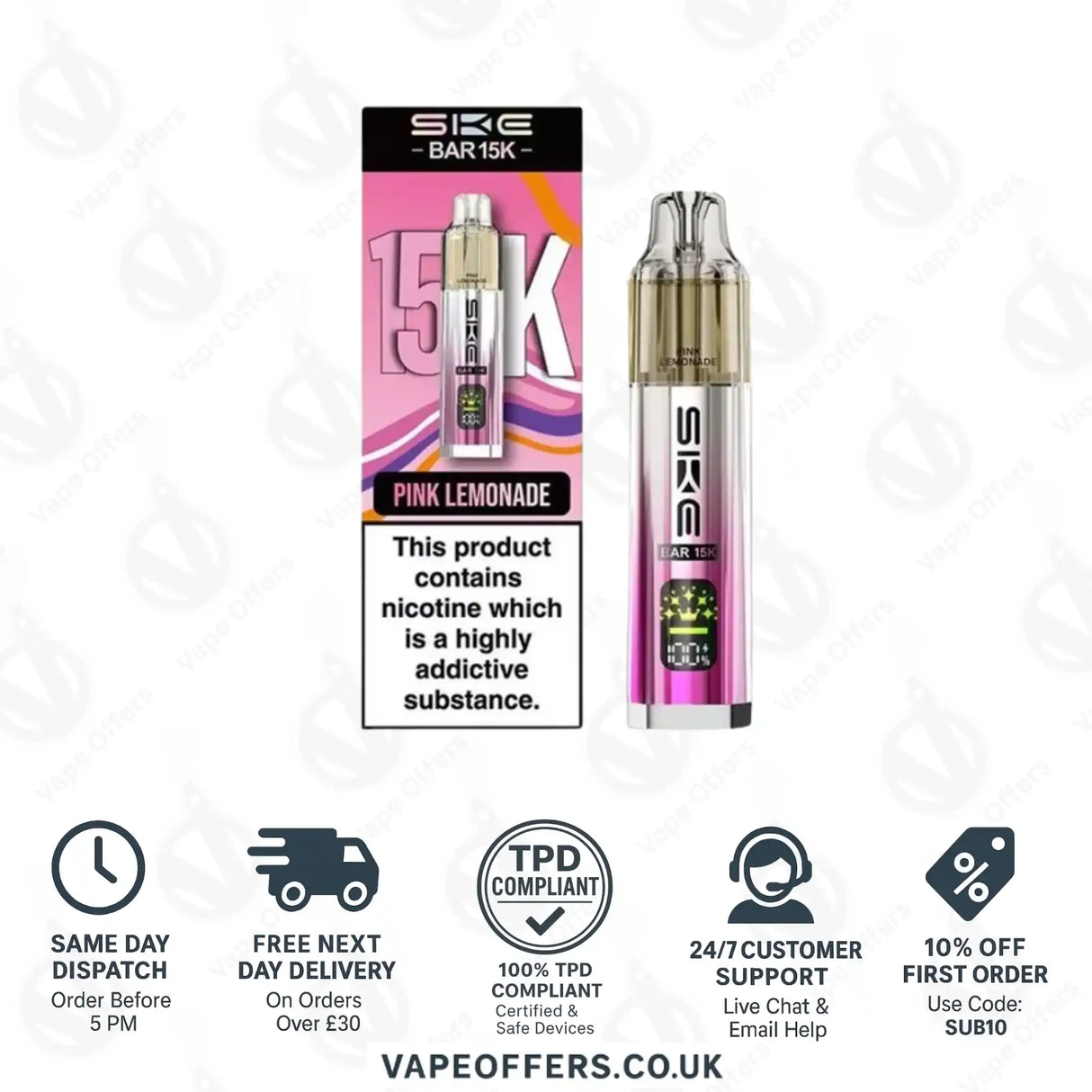 SKE Bar 15K Pink Lemonade Prefilled Pod Kit