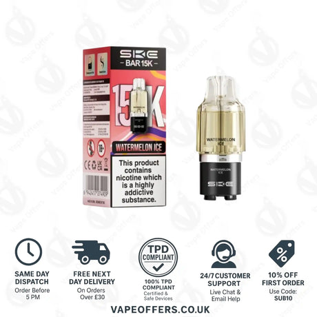 SKE Bar 15K Watermelon Ice Refill Pods