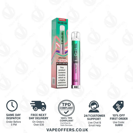 SKE Bar 600 Prefilled Pod Kit Apple Peach