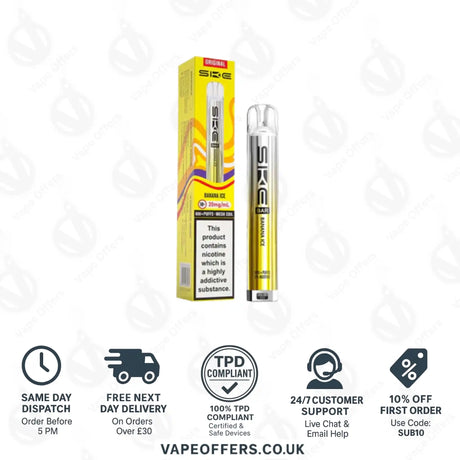 SKE Bar 600 Prefilled Pod Kit Banana Ice