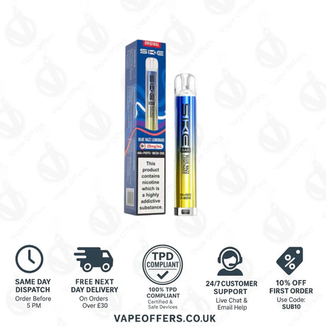 SKE Bar 600 Prefilled Pod Kit Blue Razz Lemonade