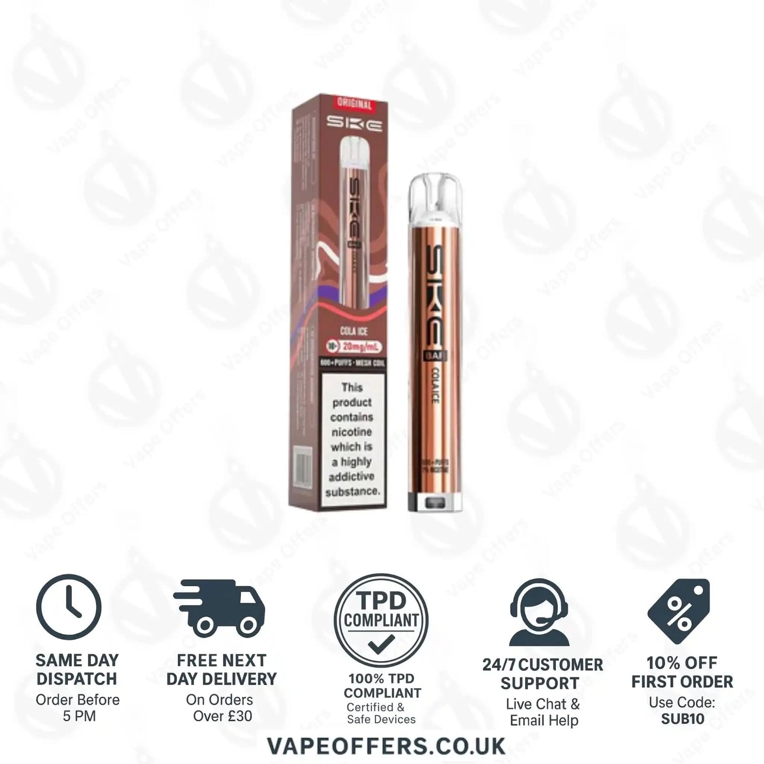 SKE Bar 600 Prefilled Pod Kit Cola Ice 