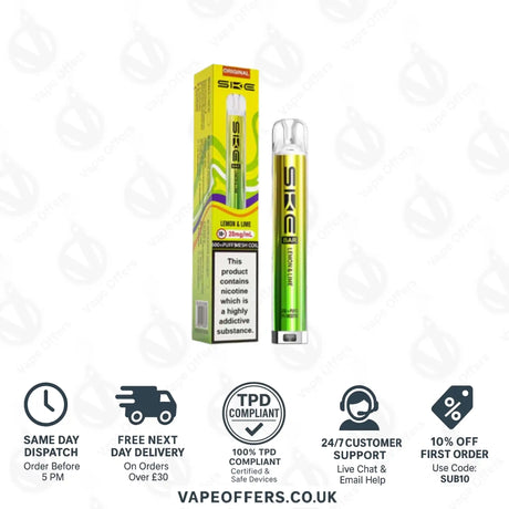 SKE Bar 600 Prefilled Pod Kit Lemon & Lime