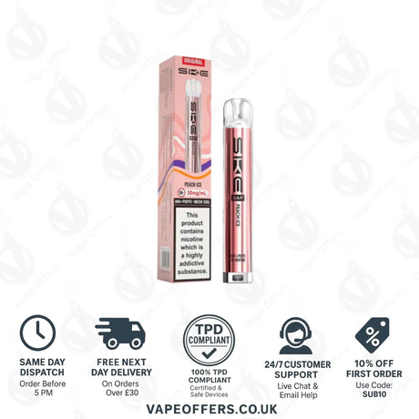 SKE Bar 600 Prefilled Pod Kit Peach Ice