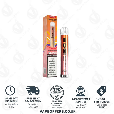 SKE Bar 600 Prefilled Pod Kit Pineapple Peach Mango