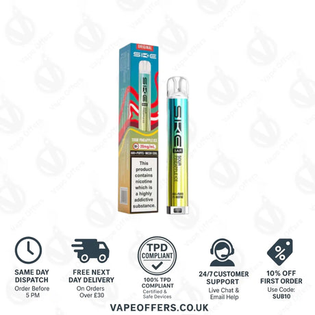 SKE Bar 600 Prefilled Pod Kit Sour Pineapple Ice