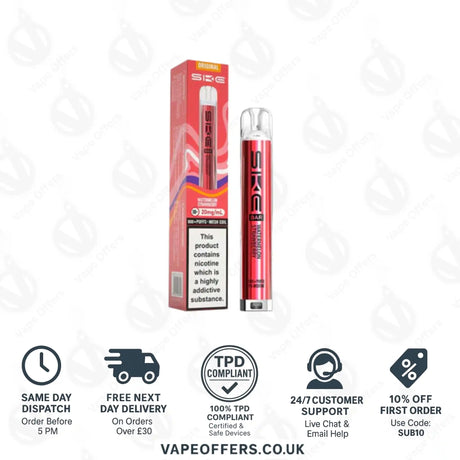 SKE Bar 600 Prefilled Pod Kit Watermelon Strawberry