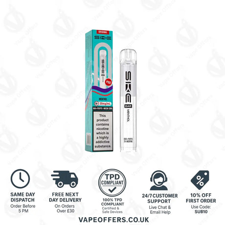 SKE Bar 600 Prefilled Pods Menthol